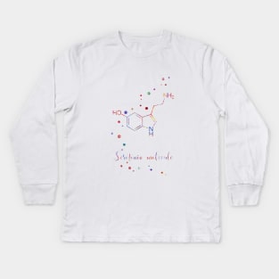 Serotonin molecule Kids Long Sleeve T-Shirt